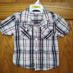 EUC Boys Sonoma Plaid Kids Shirt - Red, Blue, White